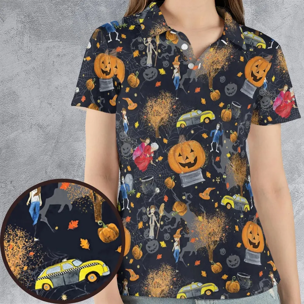 Magic Town Halloweentown AOP Men/Women Polo Shirt - 4