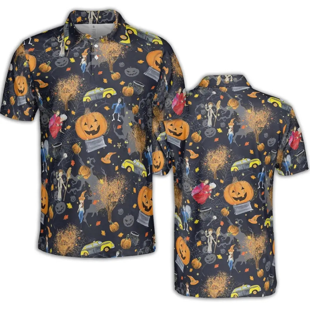 Magic Town Halloweentown AOP Men/Women Polo Shirt - 2