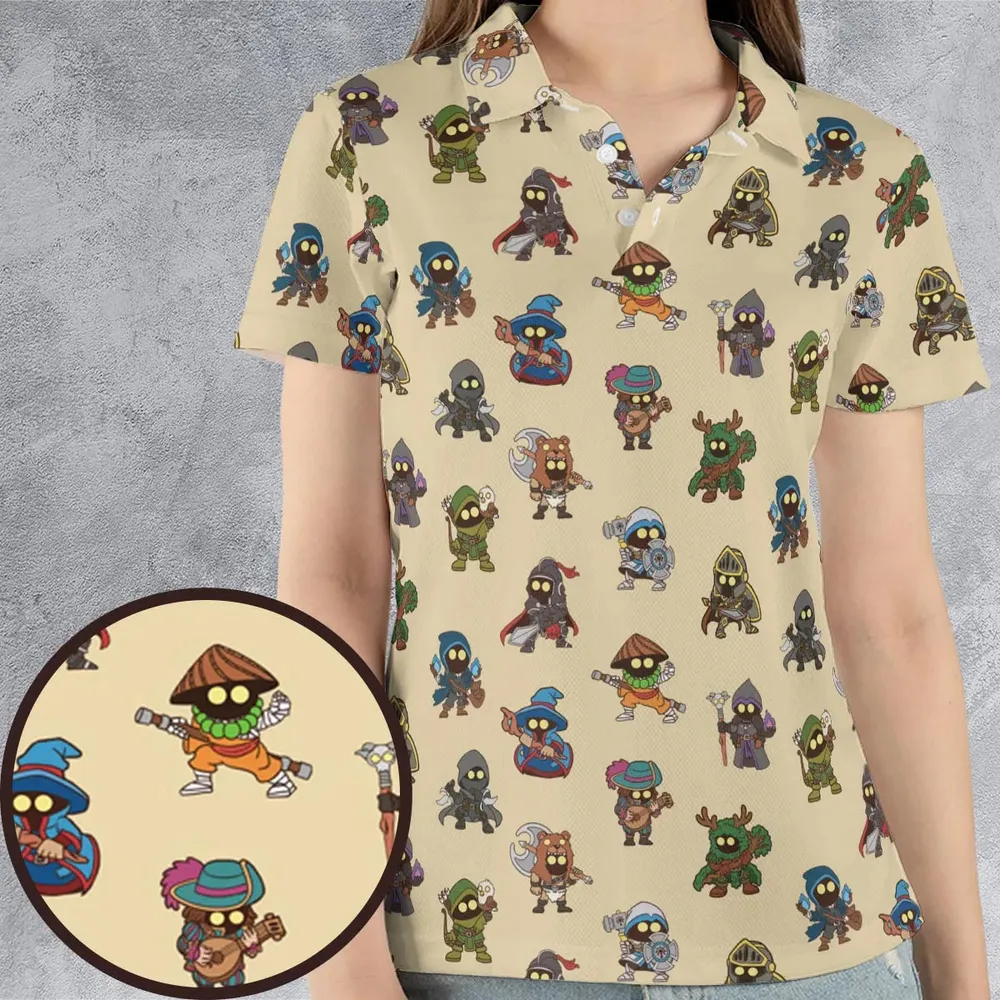 Little Adventurer DnD AOP Men/Women Polo Shirt - 4