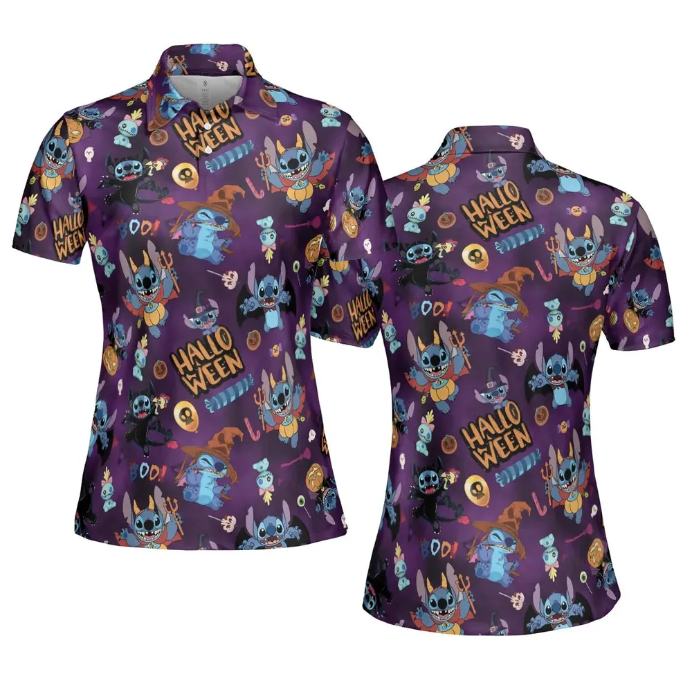 Spooky Stitch AOP Men/Women Polo Shirt - 5
