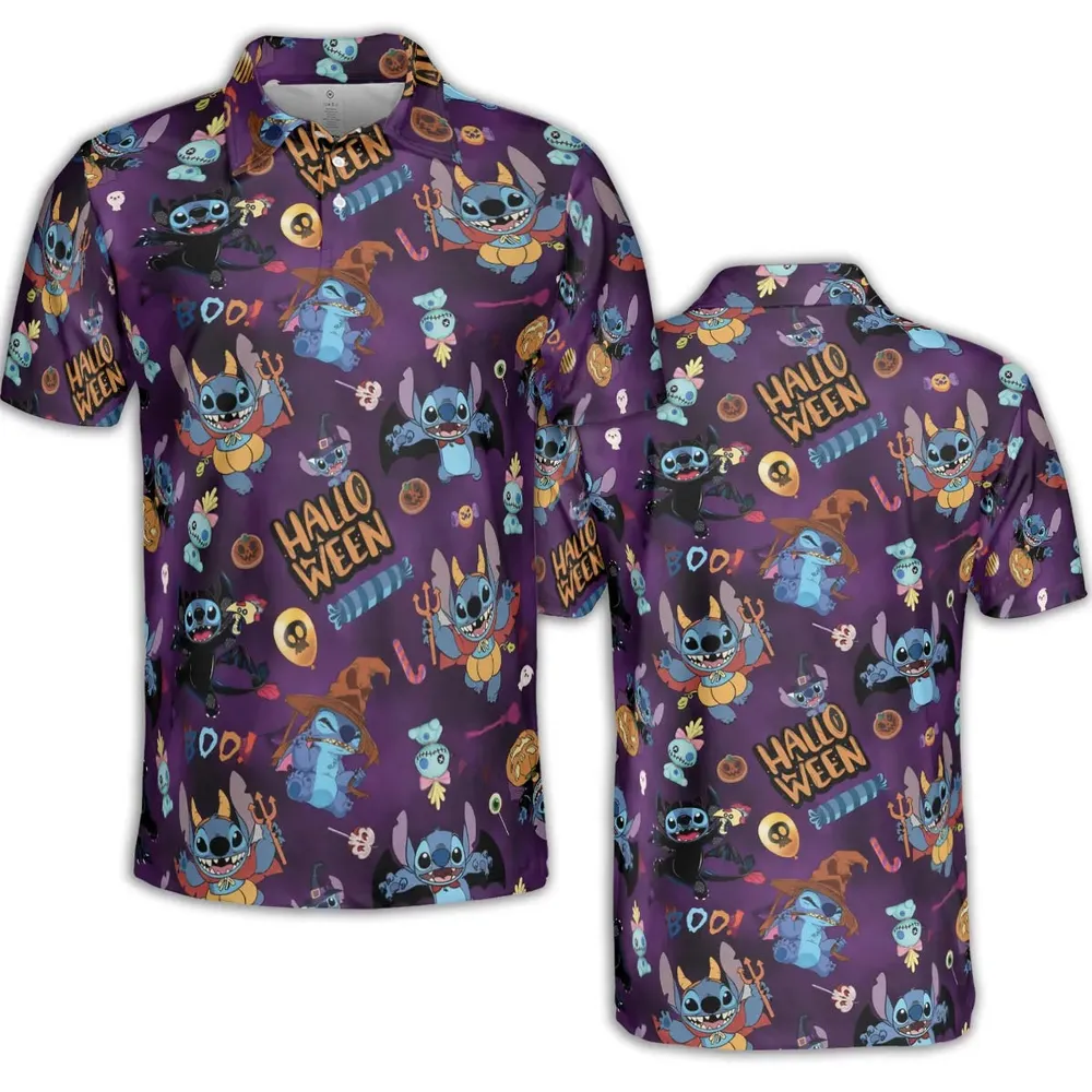 Spooky Stitch AOP Men/Women Polo Shirt - 2