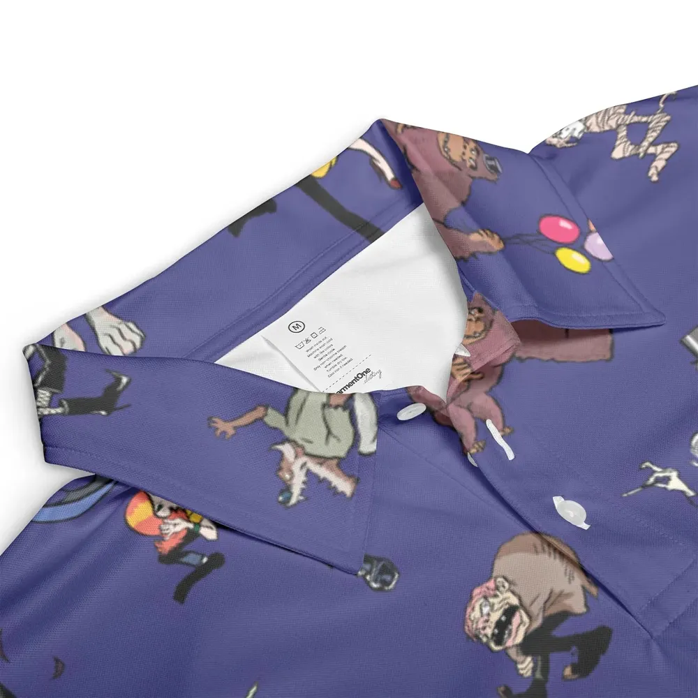 It's a Mad Mad Mad Monster Party AOP Men/Women Polo Shirt - 3