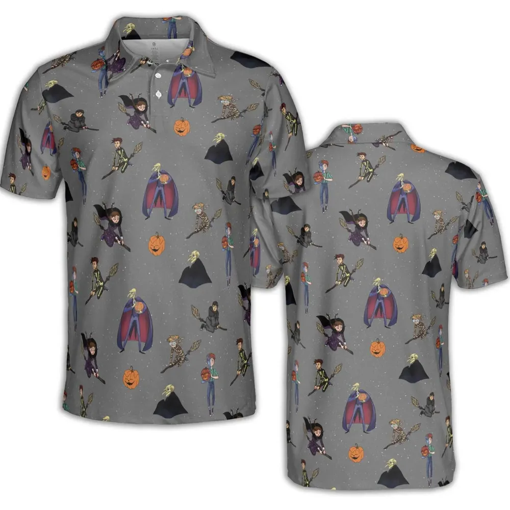 The Halloween Tree Character AOP Men/Women Polo Shirt - 2
