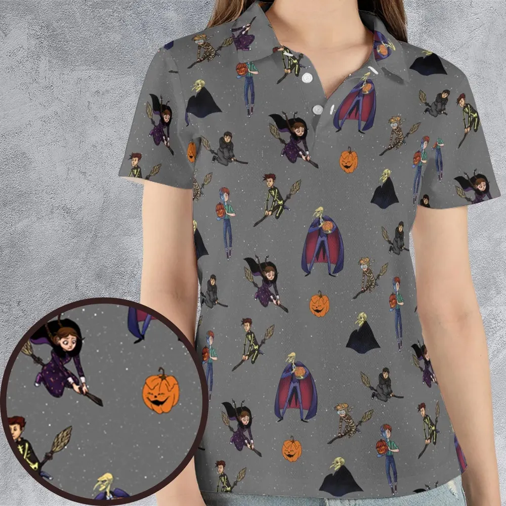 The Halloween Tree Character AOP Men/Women Polo Shirt - 4