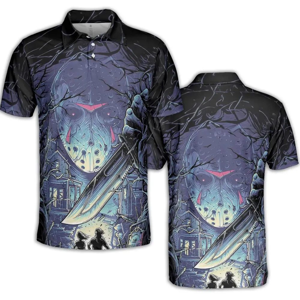 Camp Crystal Chic Friday the 13th AOP Men/Women Polo Shirt - 2