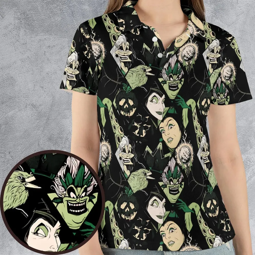 The Villains Pattern AOP Men/Women Polo Shirt - 4