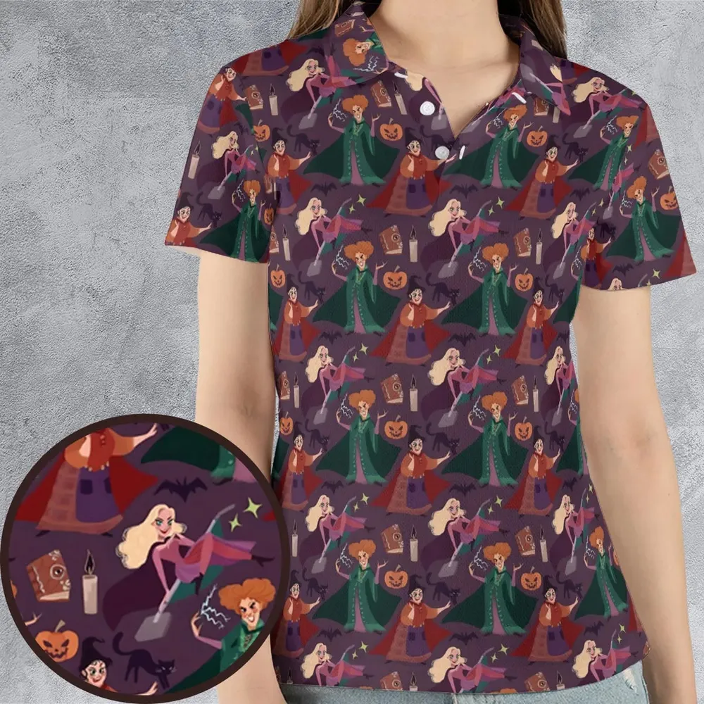 Sanderson Sisters Pattern AOP Men/Women Polo Shirt - 4