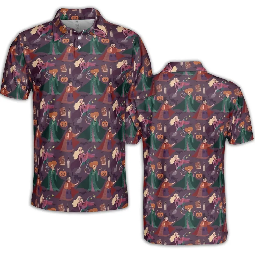 Sanderson Sisters Pattern AOP Men/Women Polo Shirt - 2
