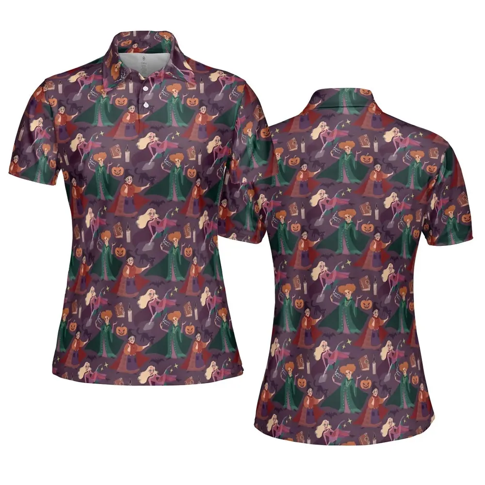 Sanderson Sisters Pattern AOP Men/Women Polo Shirt - 5