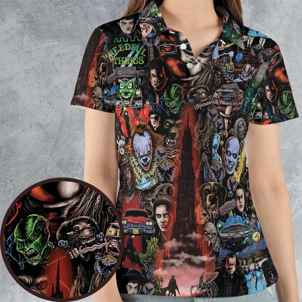 Stephen King Universe AOP Men/Women Polo Shirt - 4