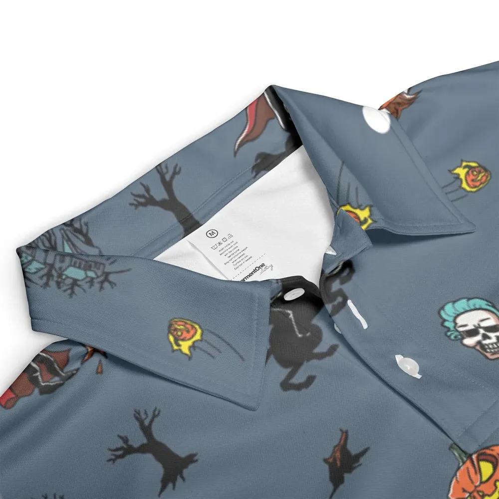 Headless Horseman Ichabod and Mr. Toad AOP Men/Women Polo Shirt - 3