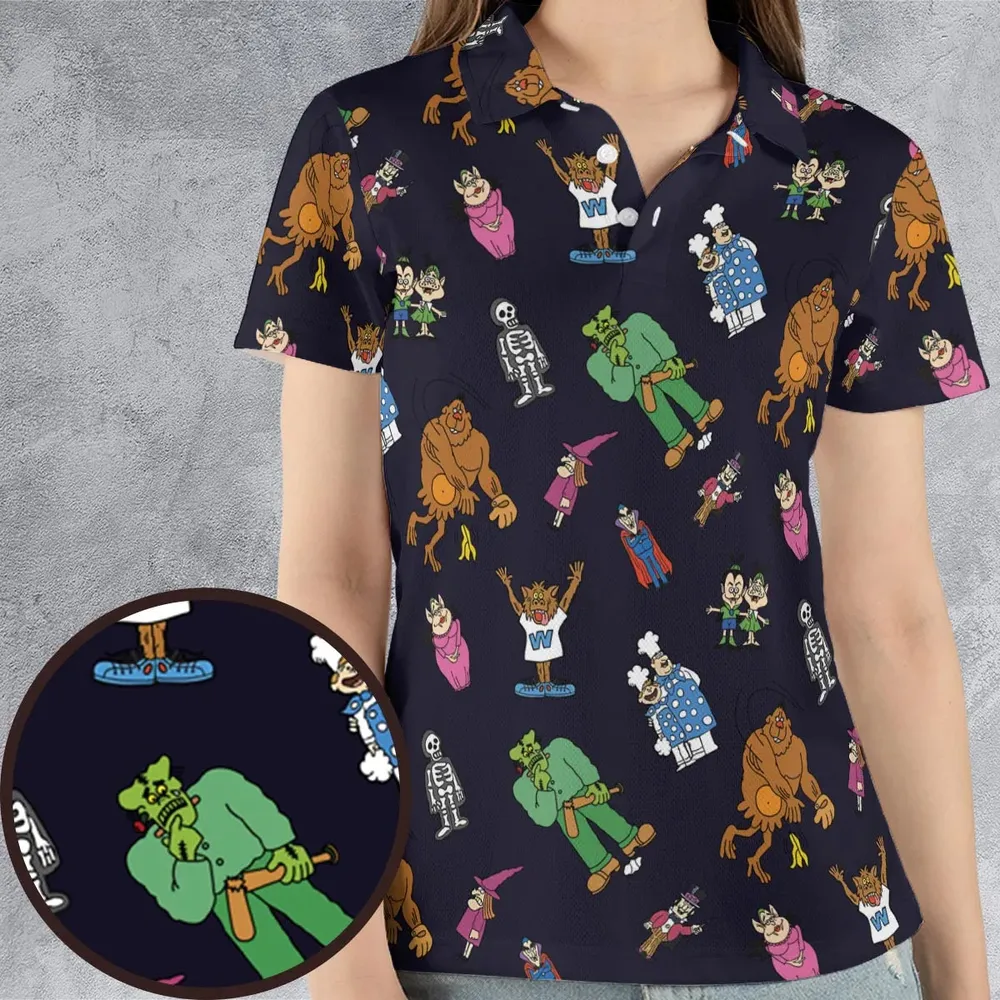 Nostalgic Food Mascots Burger Chef AOP Men/Women Polo Shirt - 4