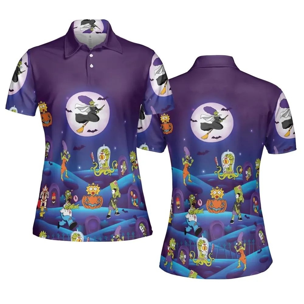 Horror Night The Simpsons AOP Men/Women Polo Shirt - 5