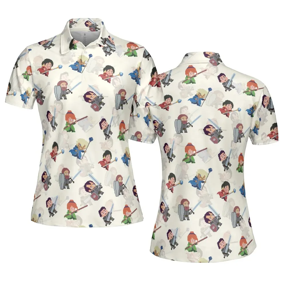 Pixel Fantasy Final Fantasy AOP Men/Women Polo Shirt - 5