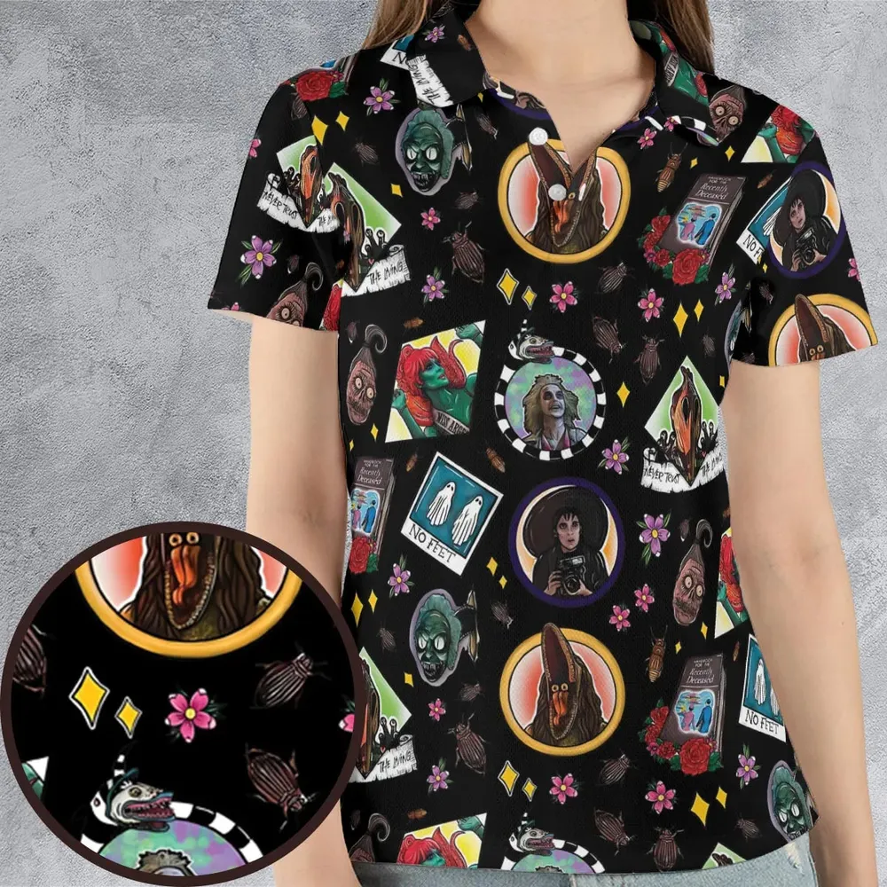 Showtime Beetlejuice Themed AOP Men/Women Polo Shirt - 4