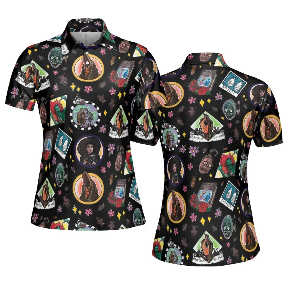 Showtime Beetlejuice Themed AOP Men/Women Polo Shirt - 5