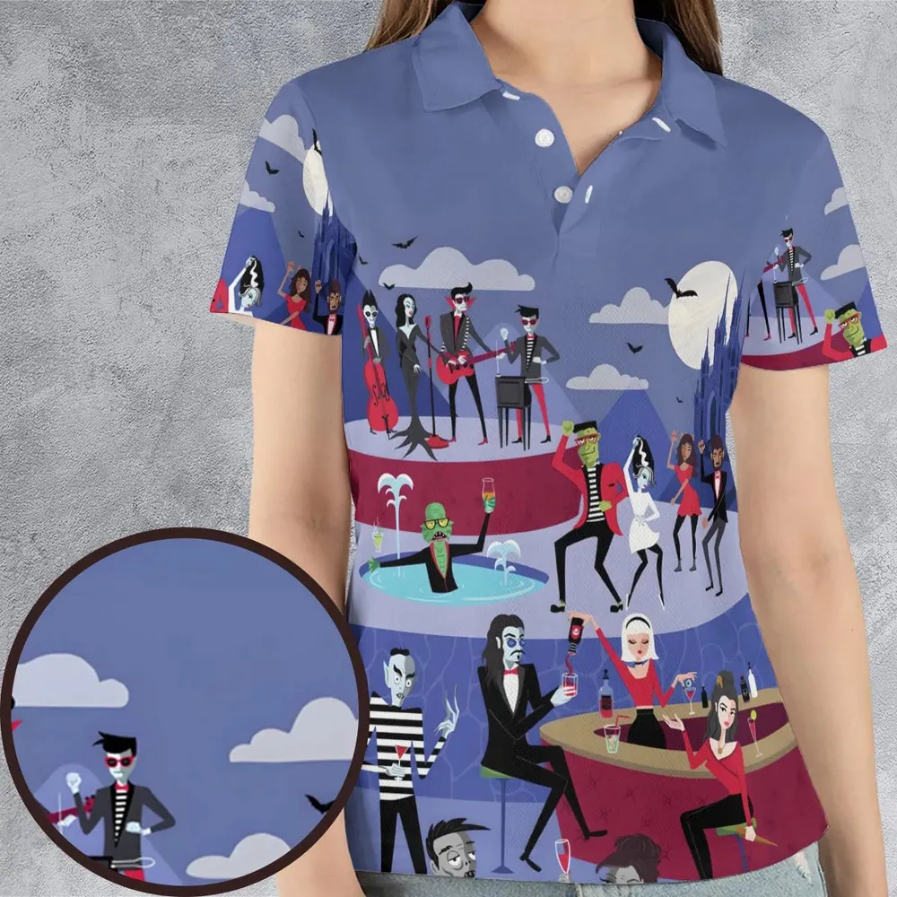 Monster Universal Dance Party AOP Men/Women Polo Shirt - 4