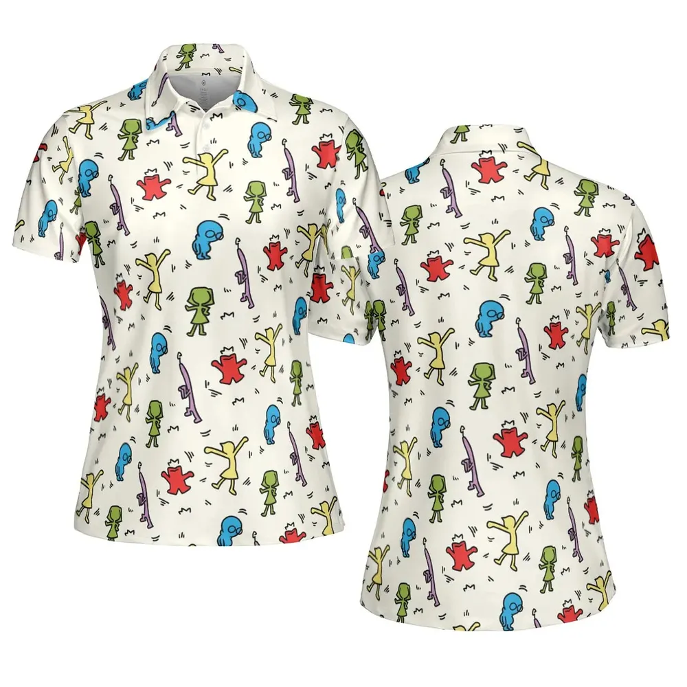 Emotions Pop Inside Out Haring AOP Men/Women Polo Shirt - 5