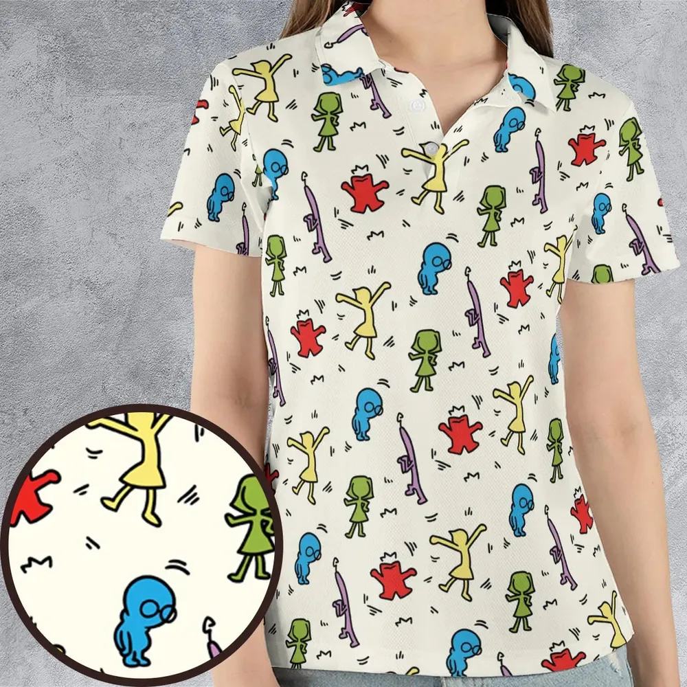 Emotions Pop Inside Out Haring AOP Men/Women Polo Shirt - 4