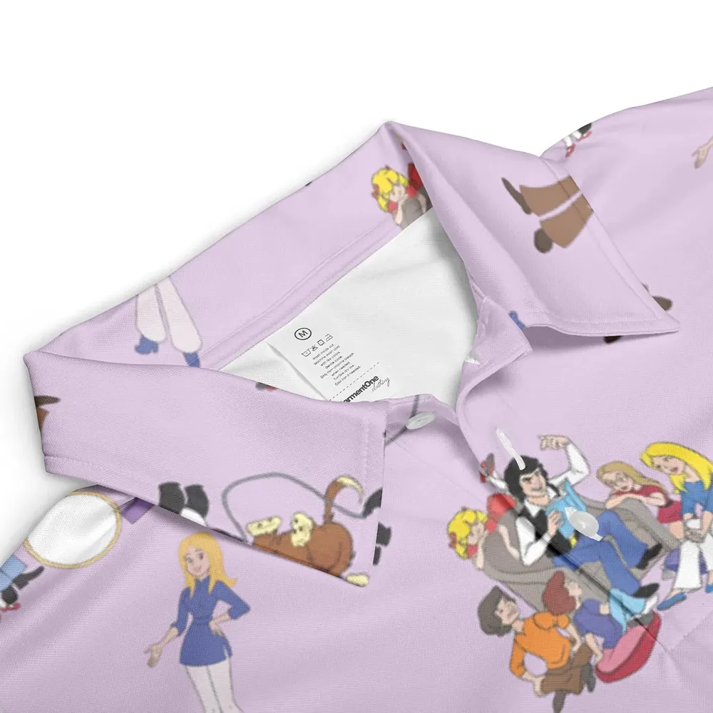 70s The Brady Kids Cartoon AOP Men/Women Polo Shirt - 3