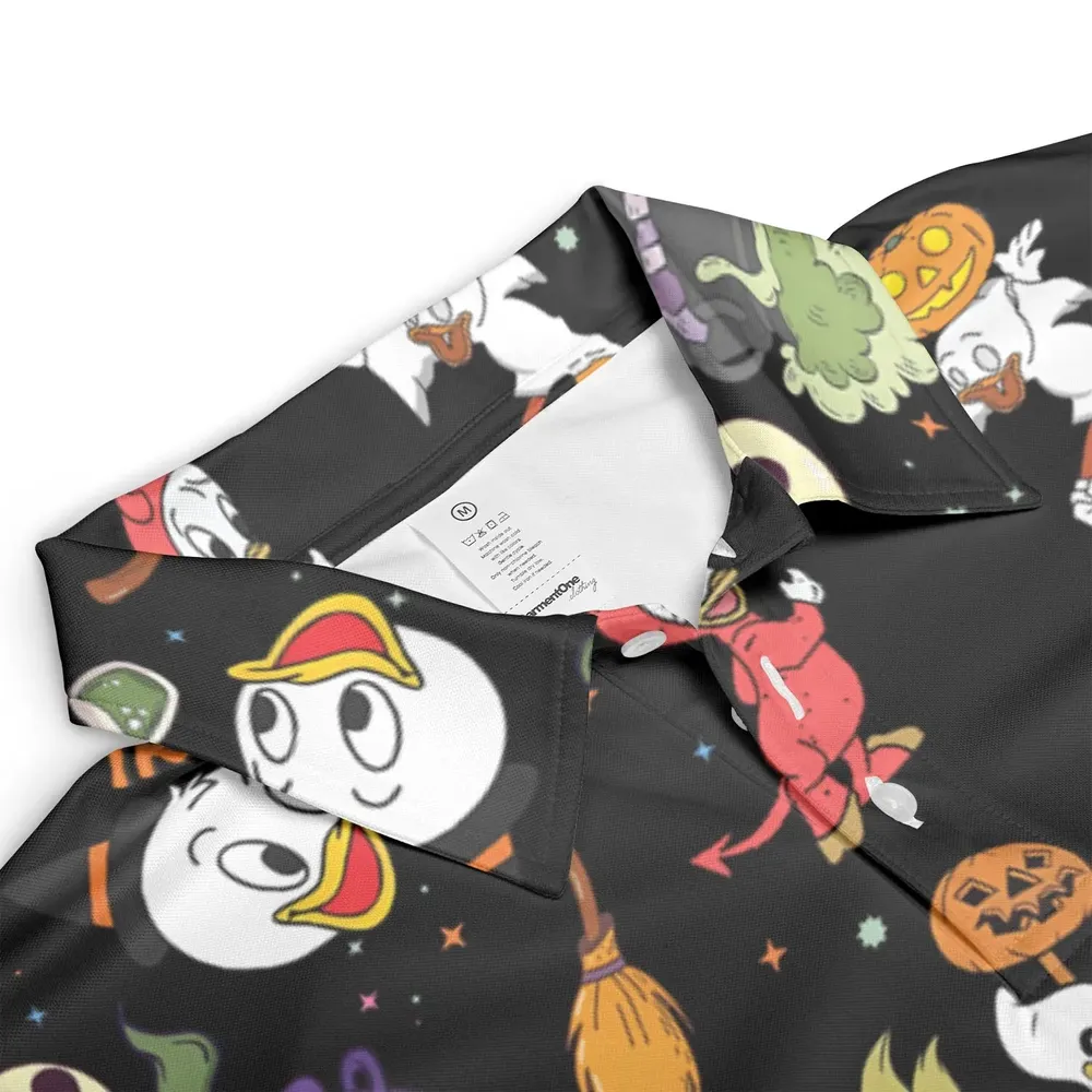 Huey, Dewey and Louie Duck Halloween AOP Men/Women Polo Shirt - 3