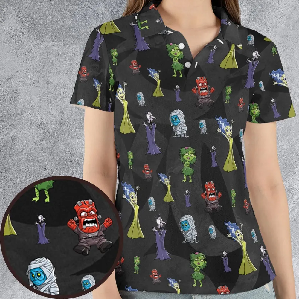 Horror Inside AOP Men/Women Polo Shirt - 4