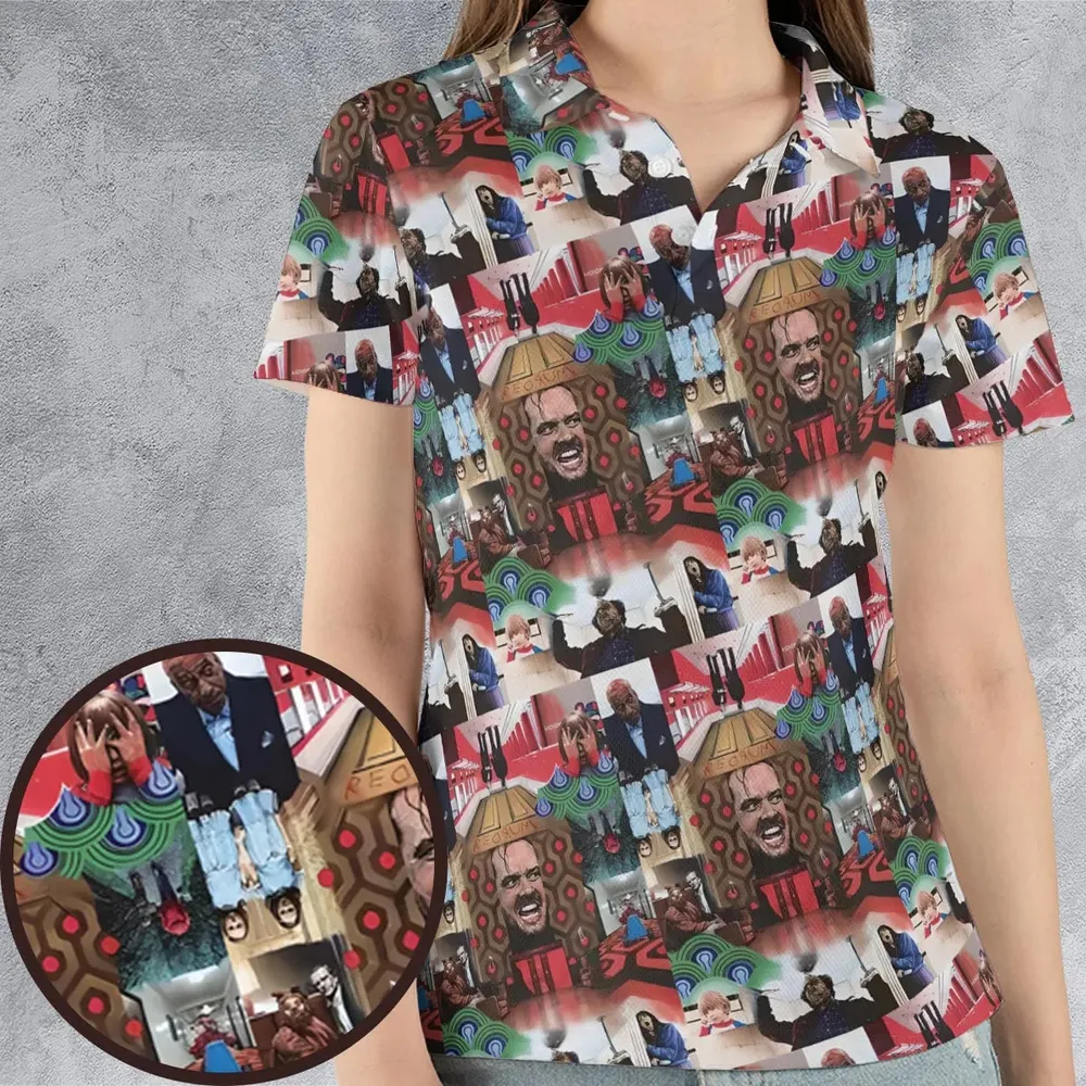 Overlook Chic The Shinning AOP Men/Women Polo Shirt - 4