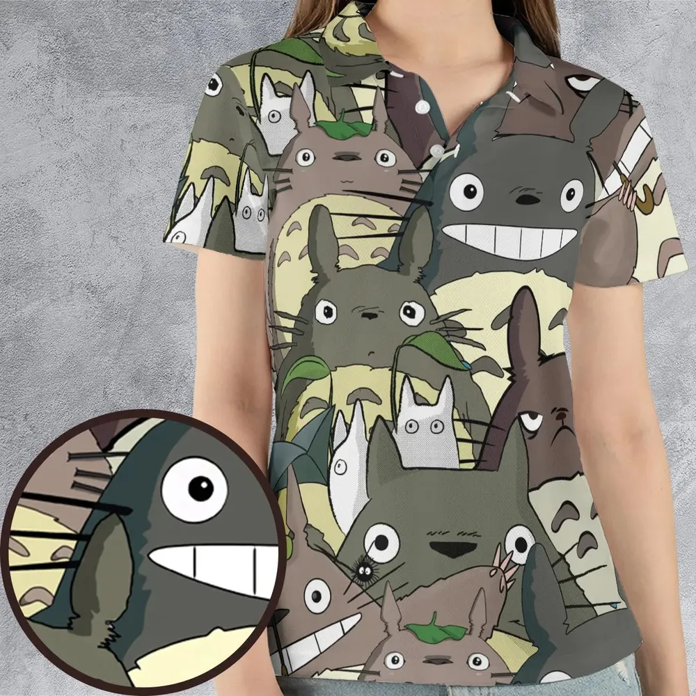 My Neighbor Totoro AOP Men/Women Polo Shirt - 4