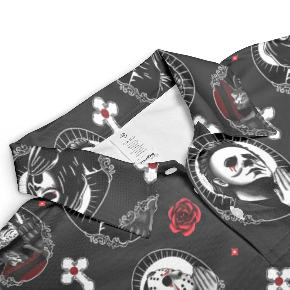 Horror Saints AOP Men/Women Polo Shirt - 3