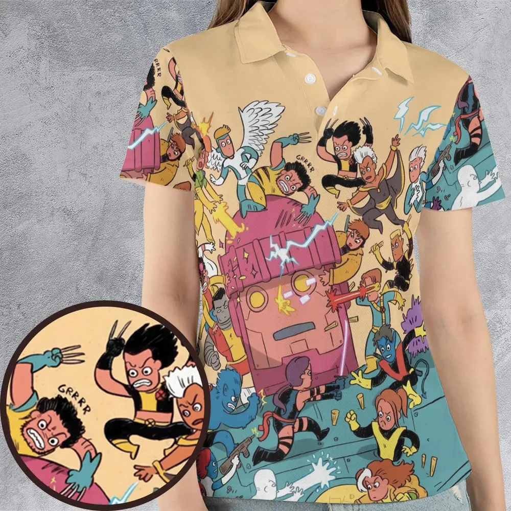 Super Style X-Men AOP Men/Women Polo Shirt - 4