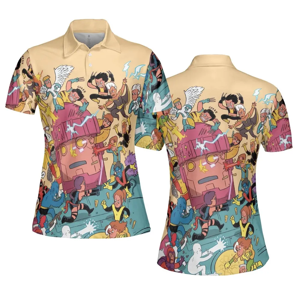 Super Style X-Men AOP Men/Women Polo Shirt - 5