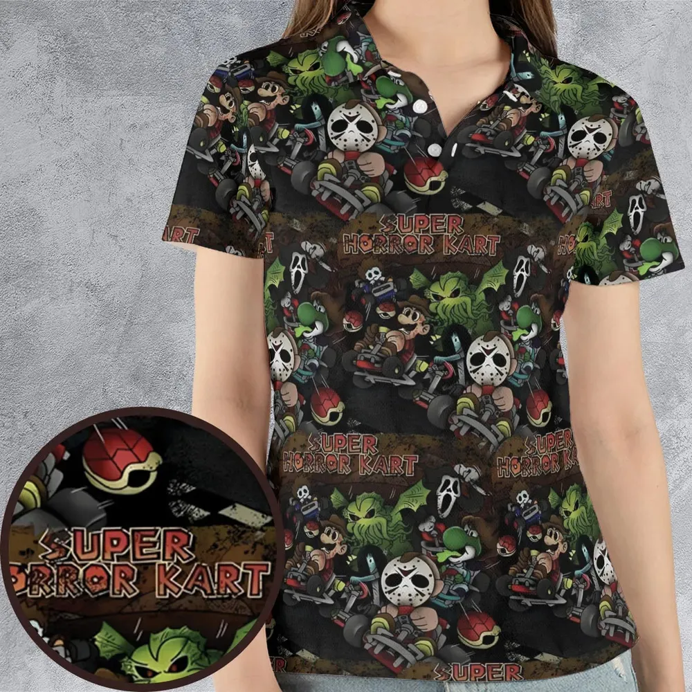 Super Horror Kart AOP Men/Women Polo Shirt - 4