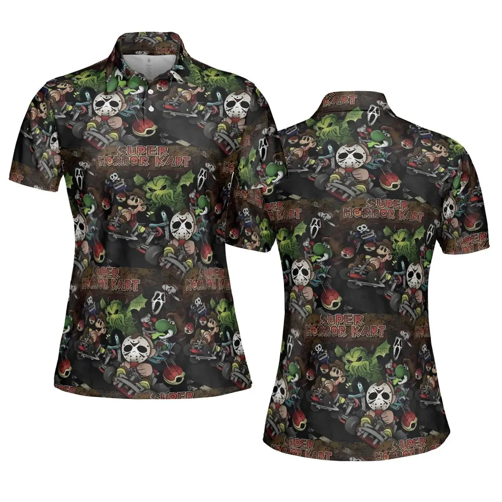 Super Horror Kart AOP Men/Women Polo Shirt - 5