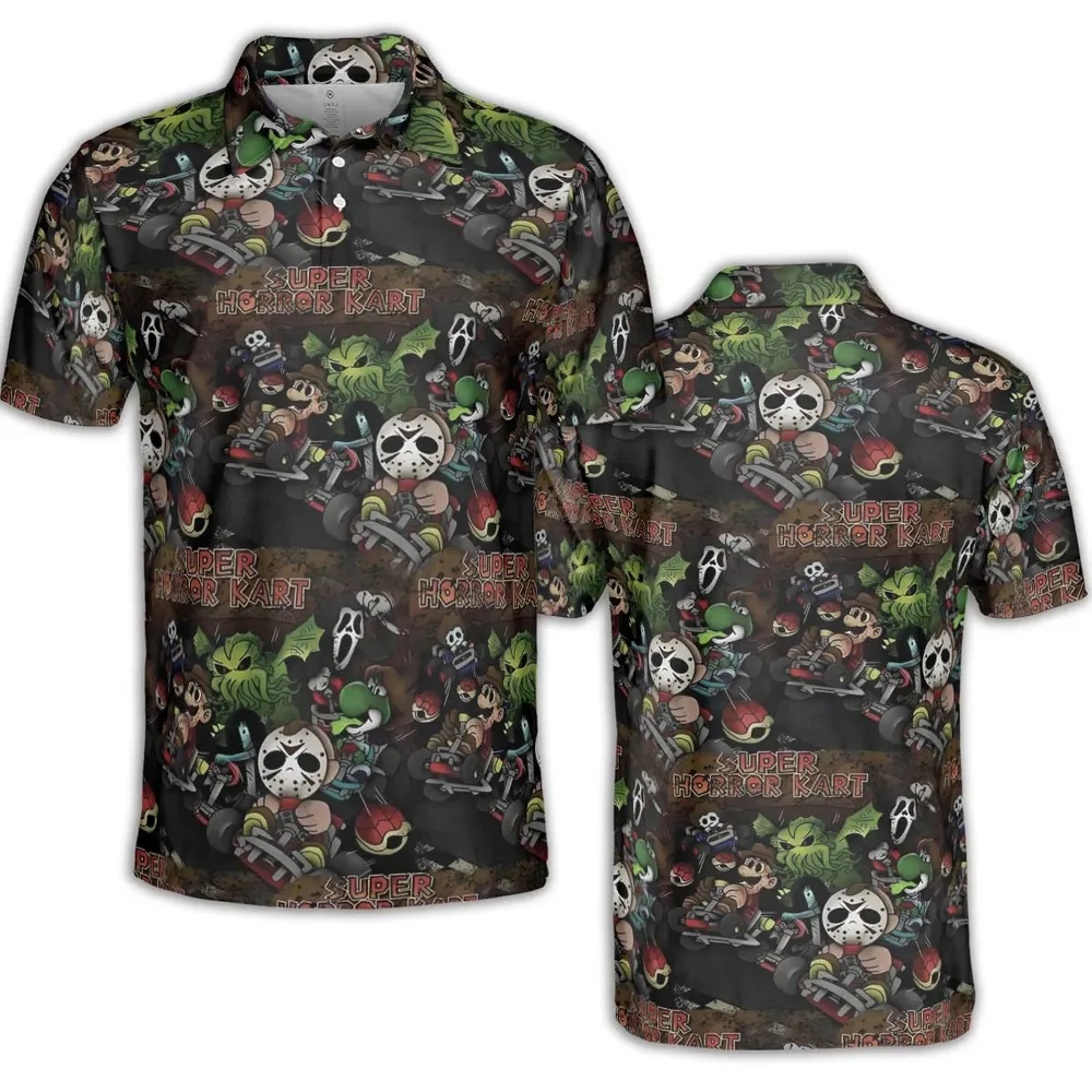 Super Horror Kart AOP Men/Women Polo Shirt - 2