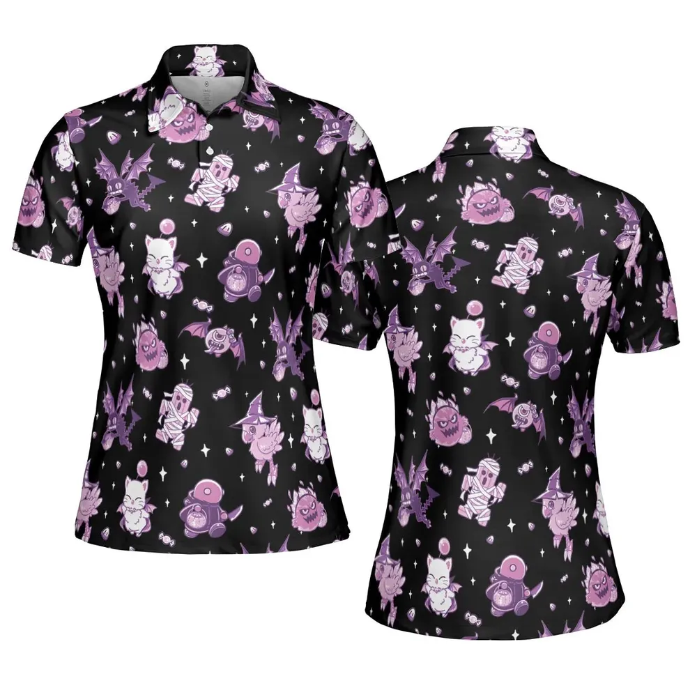 Halloween Final Fantasy Cuties AOP Men/Women Polo Shirt - 5