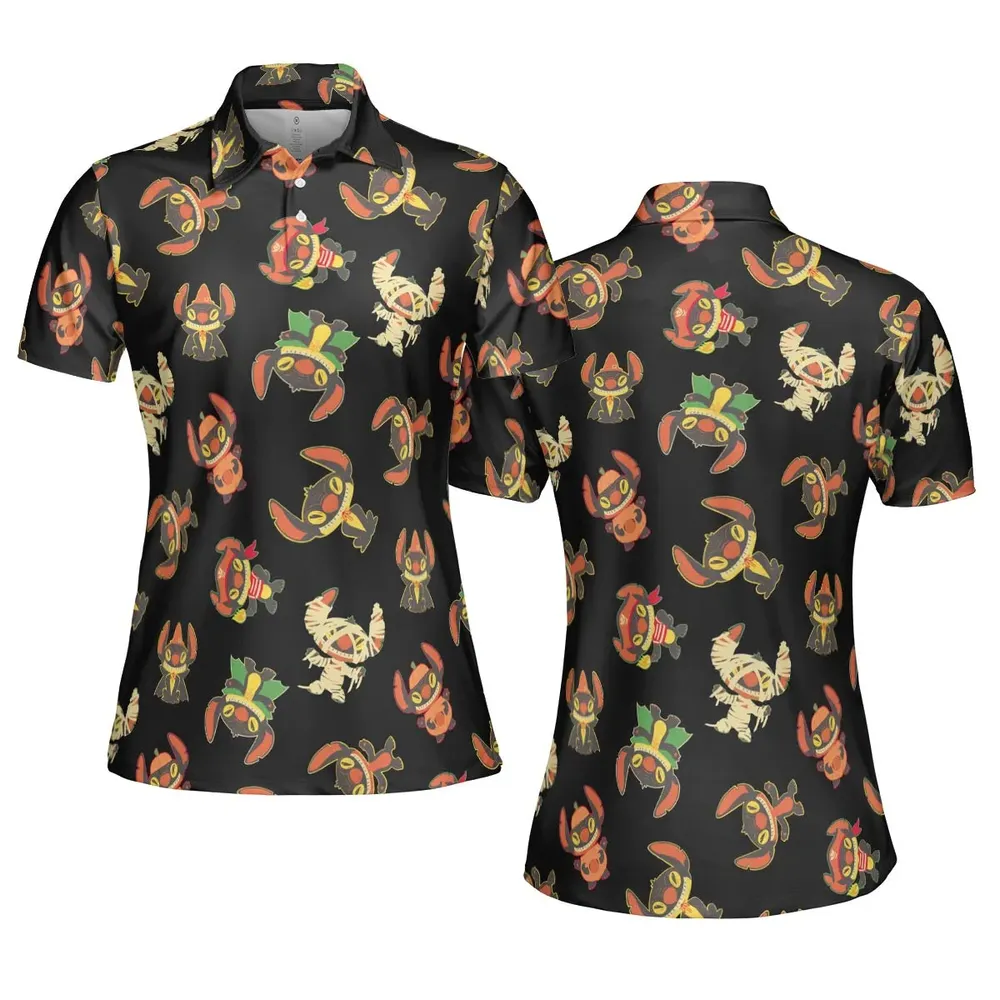 Stitch Halloween Costumes AOP Men/Women Polo Shirt - 5