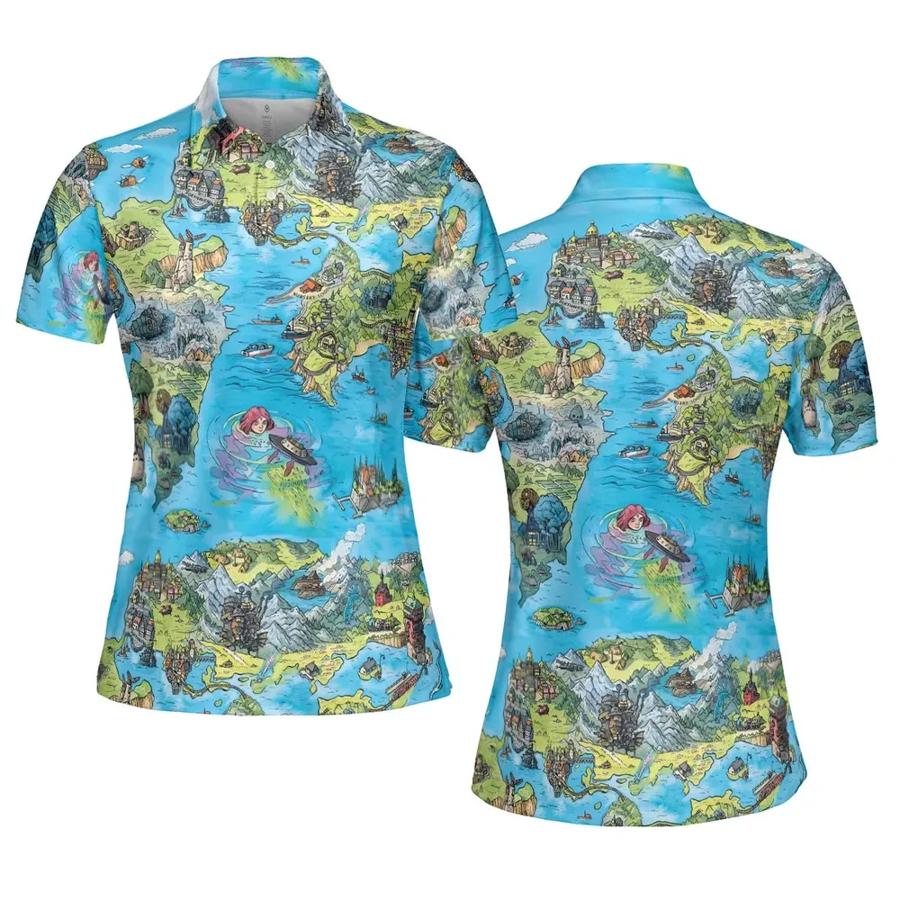 Ghibli Land AOP Men/Women Polo Shirt - 5