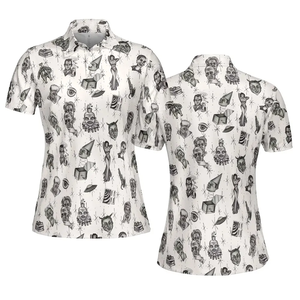 The Twilight Zone Characters Pattern AOP Men/Women Polo Shirt - 5