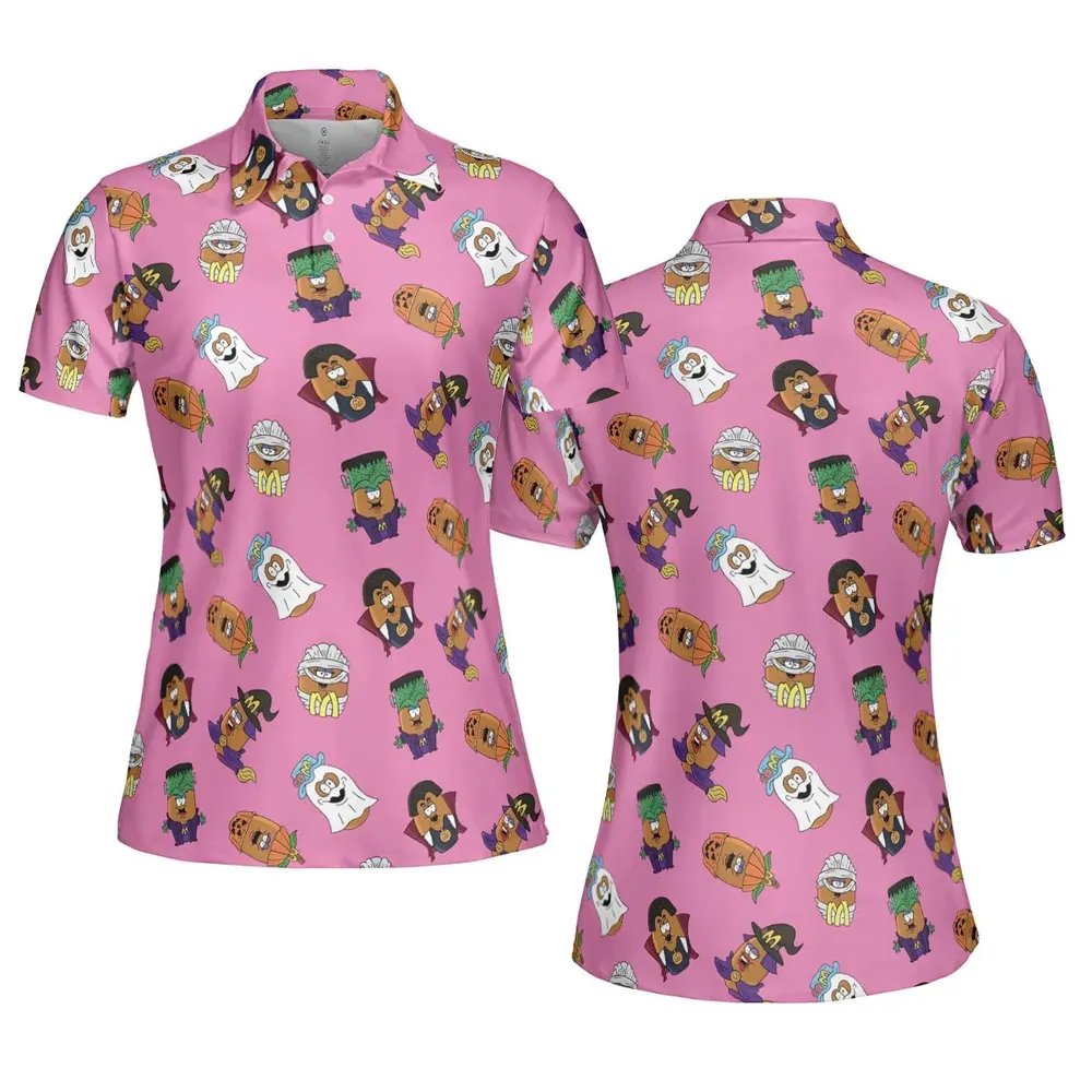 Halloween McNugget Buddies AOP Men/Women Polo Shirt - 5