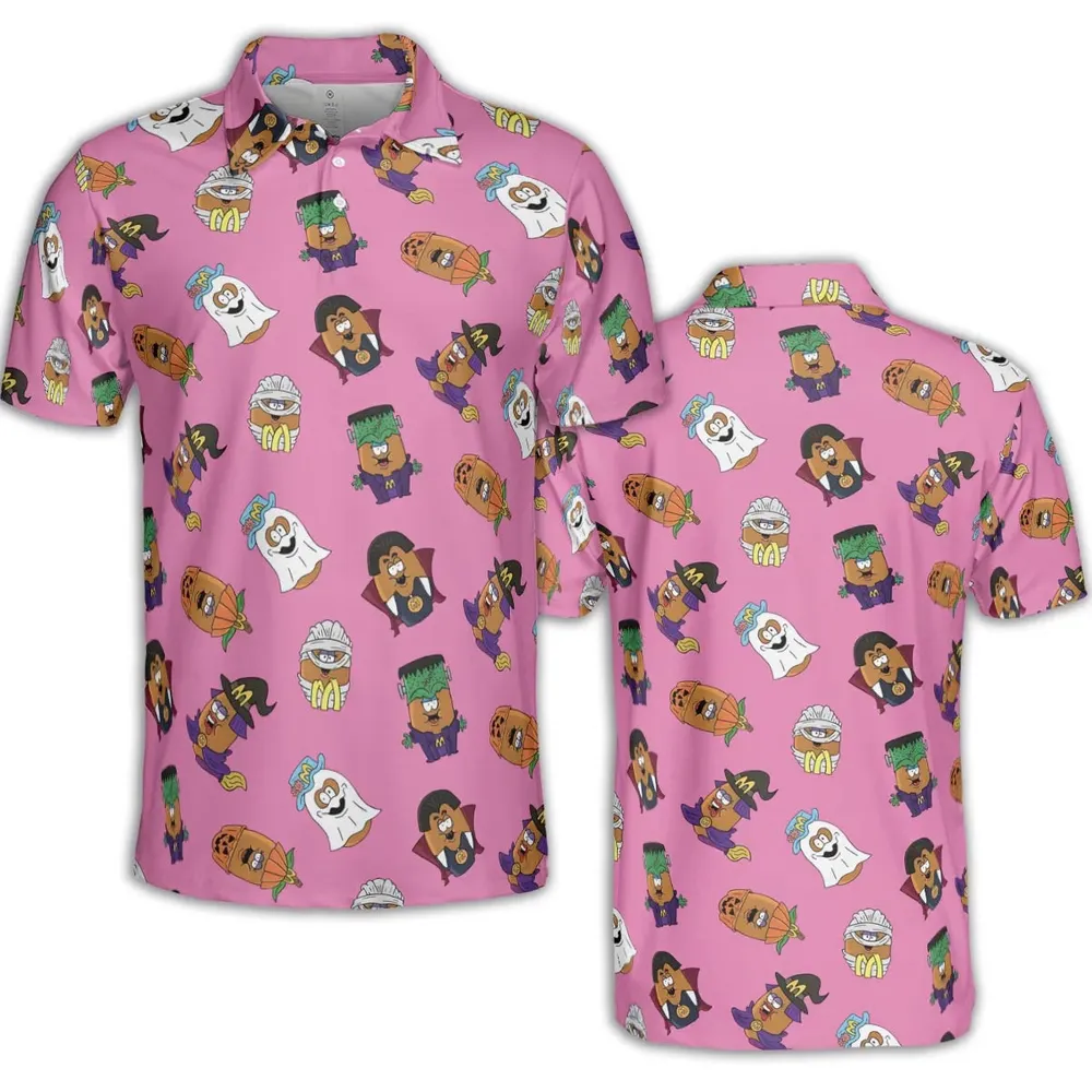 Halloween McNugget Buddies AOP Men/Women Polo Shirt - 2