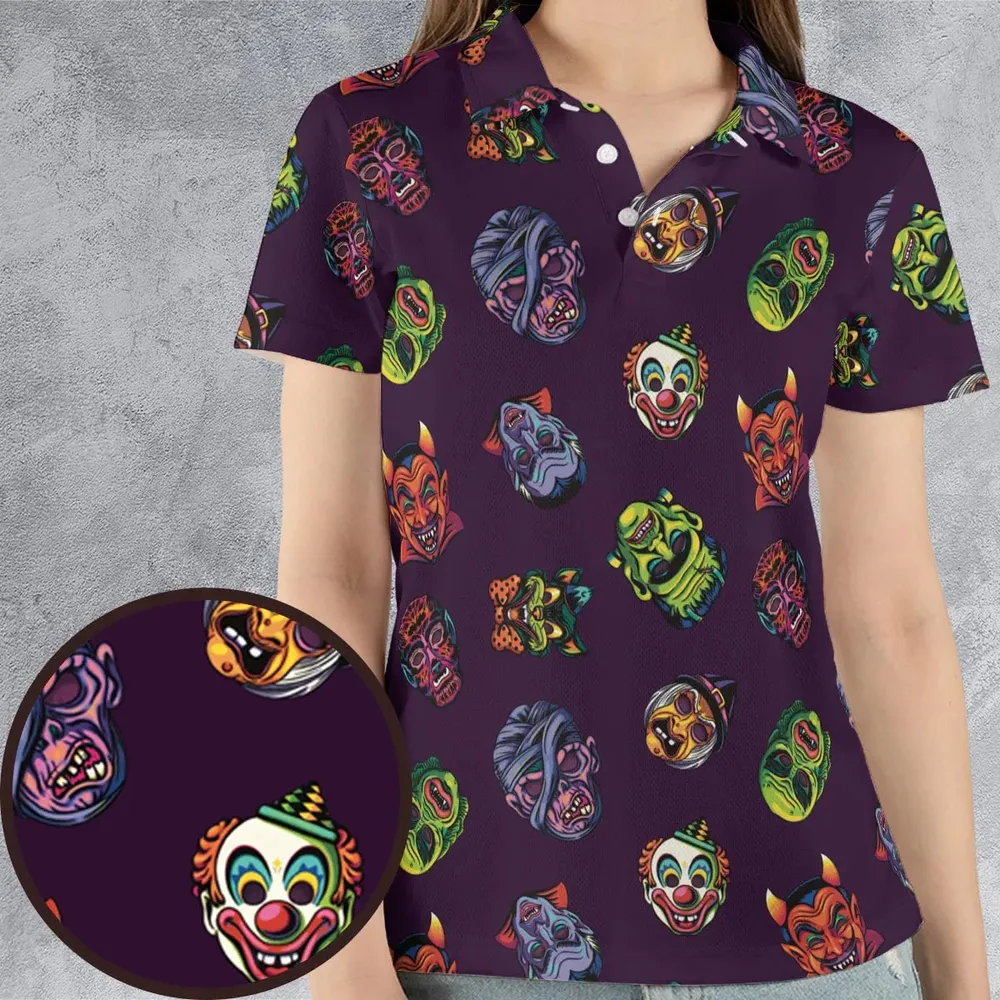 Beast Mode On Monster Masks AOP Men/Women Polo Shirt - 4
