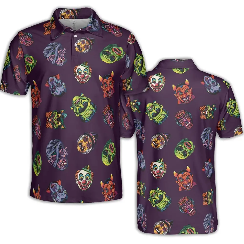 Beast Mode On Monster Masks AOP Men/Women Polo Shirt - 2