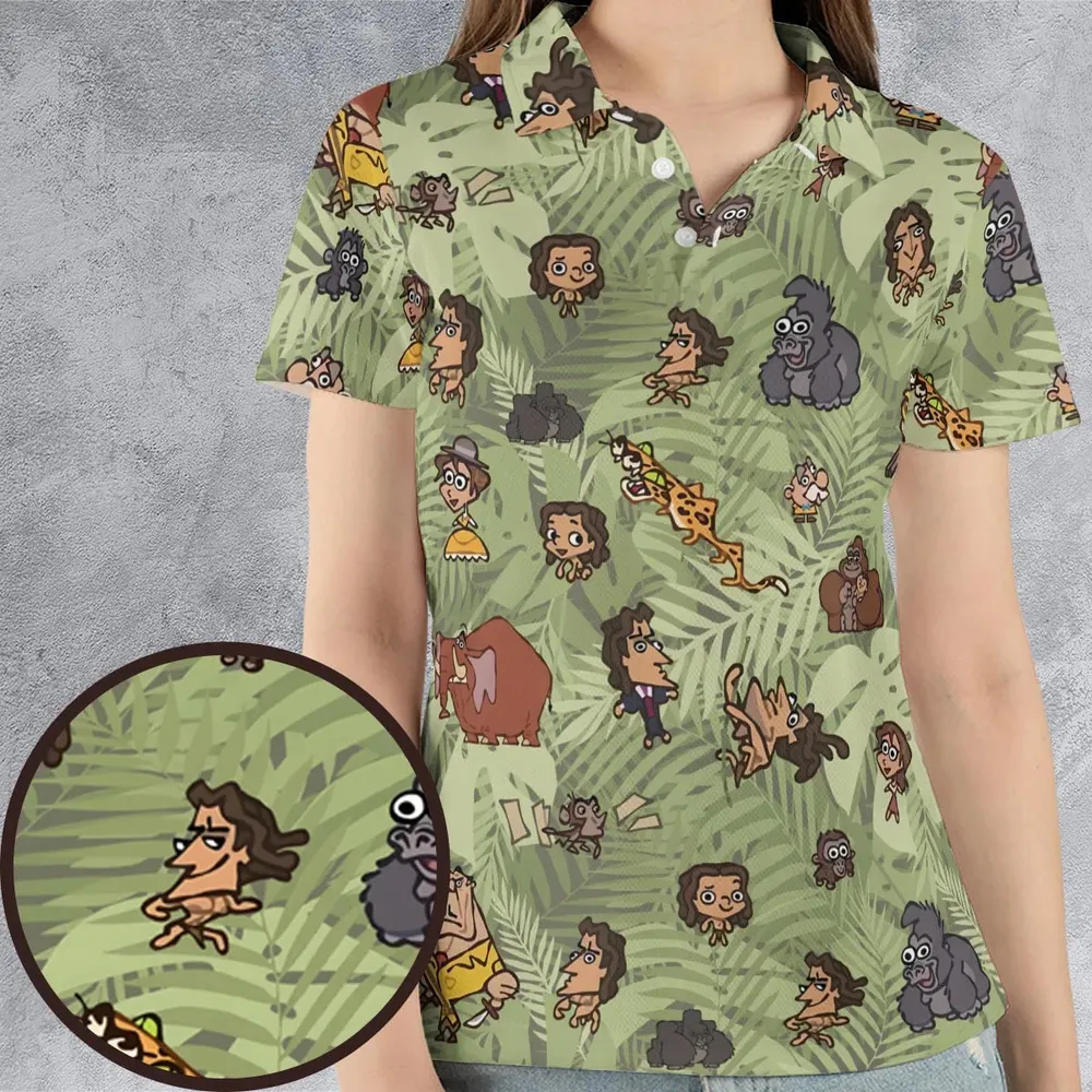 Tarzan Characters AOP Men/Women Polo Shirt - 4