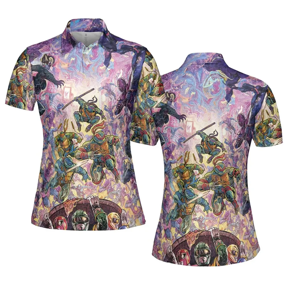 Shell Yeah Teenage Mutant Ninja Turtles AOP Men/Women Polo Shirt - 5