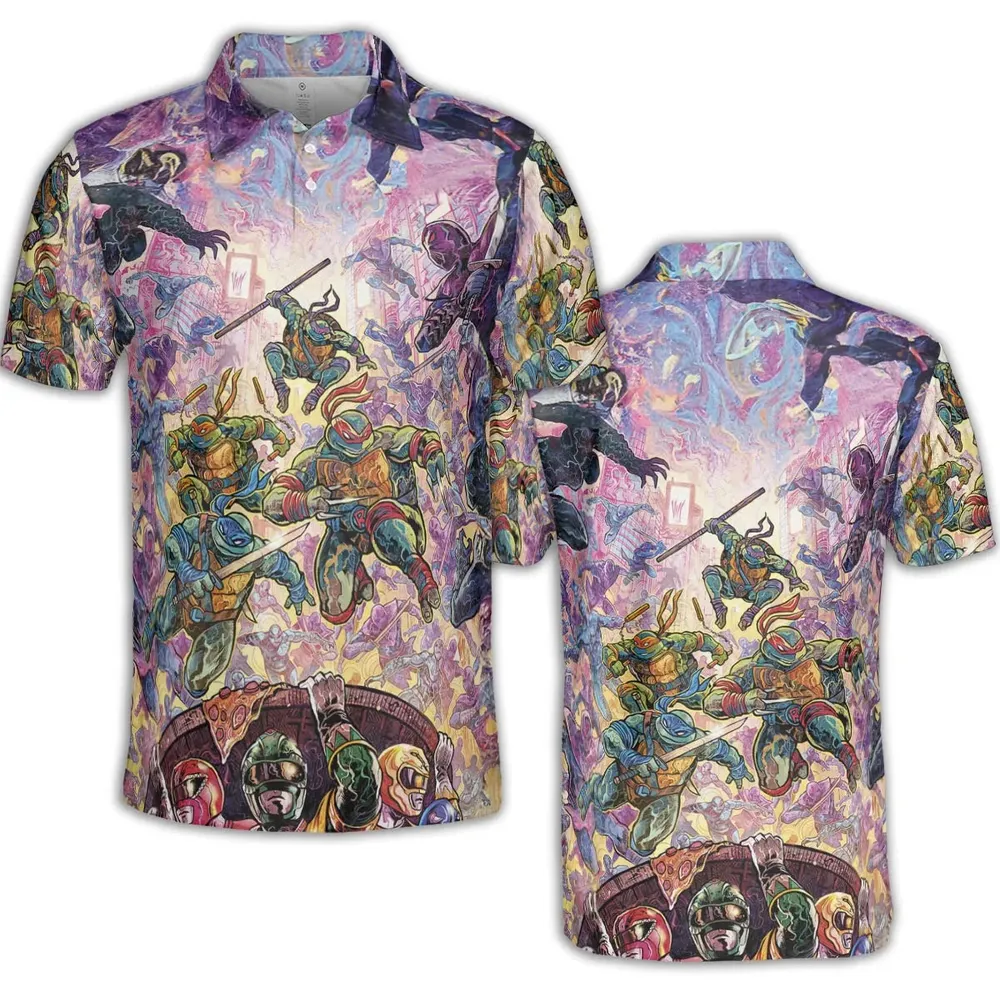 Shell Yeah Teenage Mutant Ninja Turtles AOP Men/Women Polo Shirt - 2