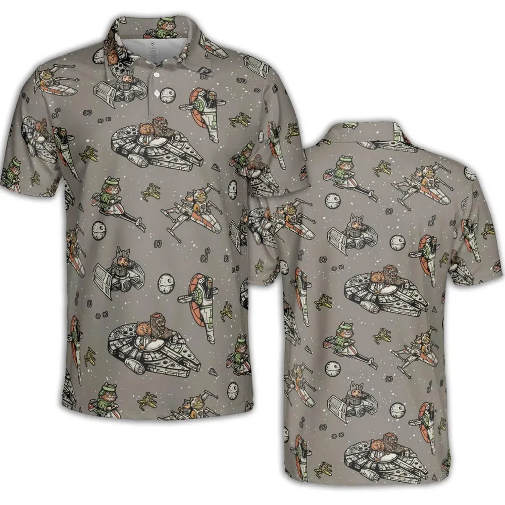 Goldbug Leader Star Wars AOP Men/Women Polo Shirt - 2