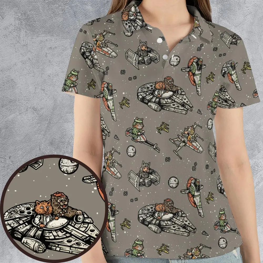 Goldbug Leader Star Wars AOP Men/Women Polo Shirt - 4