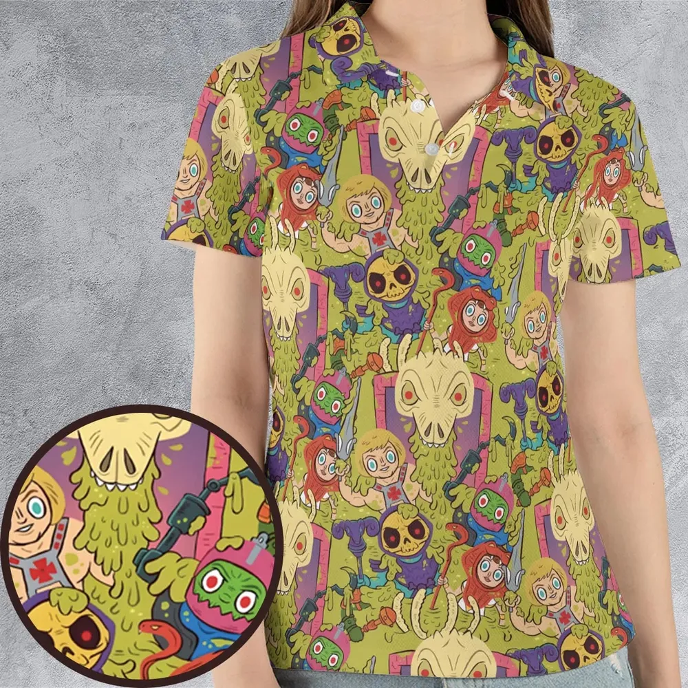 Victims of the Slime Pit He-Man and the Masters of the Universe AOP Men/Women Polo Shirt - 4