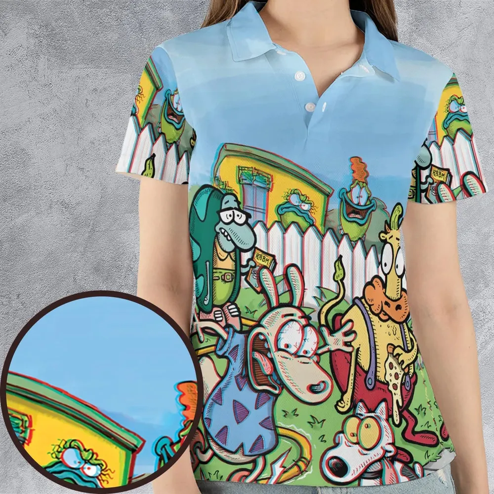 Spunky Style Rocko's Modern Life AOP Men/Women Polo Shirt - 4