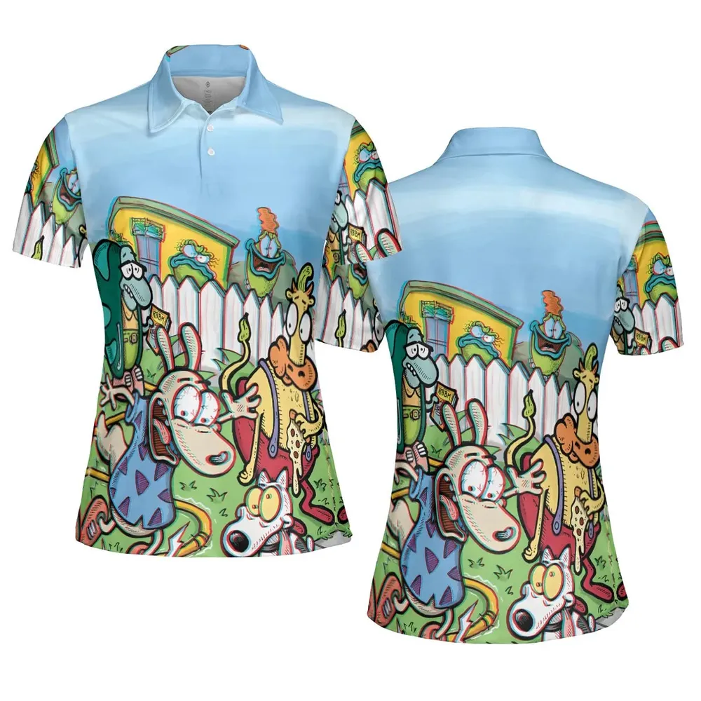 Spunky Style Rocko's Modern Life AOP Men/Women Polo Shirt - 5